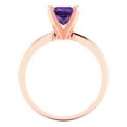 thumbnail image 4 of Clara Pucci 14K Rose Gold 1ct Amethyst Solitaire Ring for Women, 4 of 8