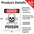 thumbnail image 2 of Poison OSHA Danger Rigid Plastic Sign 10 Inch x 7 Inch - 10 Pack, 2 of 8