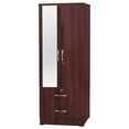 thumbnail image 1 of Better Home Products NW108-M-MAH Grace Armoire Garde-Robe avec Miroir et Tiroirs, Acajou, 1 of 1