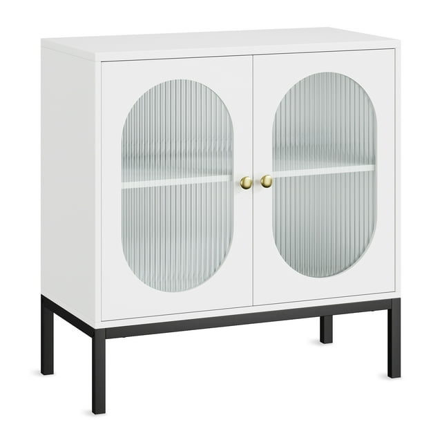 Buffet Armoire Armoire de Rangement en Rotin avec Portes et Tablettes Armoire d'Accent Buffet Console en Bois avec Rangement Armoire d'Entrée