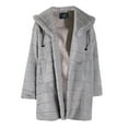 thumbnail image 4 of QATAINLAV Sales Today Womens Hooded Faux Fur Coat Mid Length Solid Color Plush Fluffy Jackets with Pocket Winter Long Sleeve Thickening Padded Warm Open Front Outerwear 2024 Gray 4XL, 4 of 6