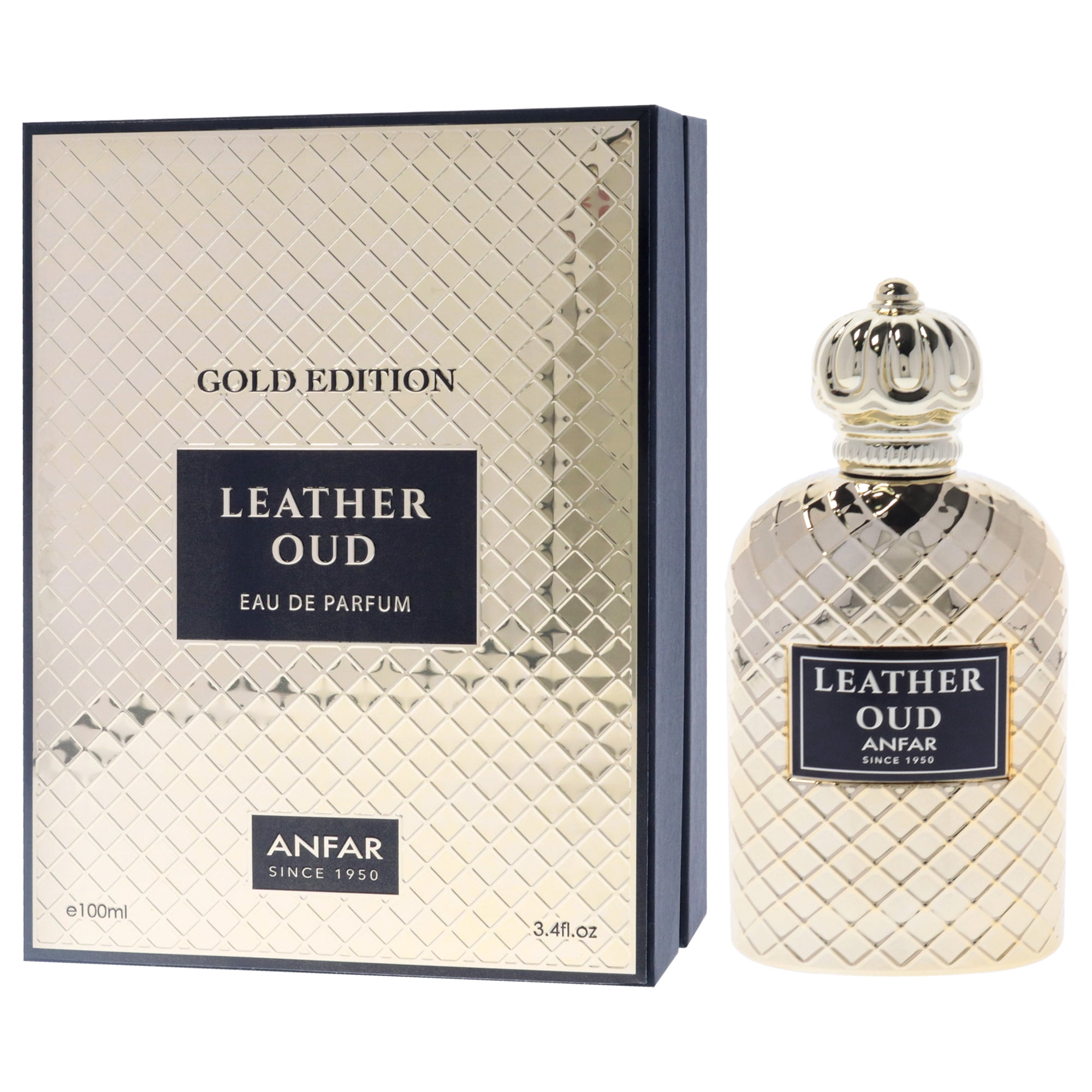 Gold Edition - Leather Oud by Anfar, Cologne for Men, 3.4 oz