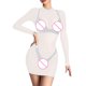 thumbnail image 5 of Gibobby Sujetador De Encaje Para Mujer Conjuntos de Lencería Sexy para Mujer Brasier de Encaje Flores Sujetador Abierto Tanga G-String Thong Ropa Interior Pijama(Blanco, M), 5 of 5