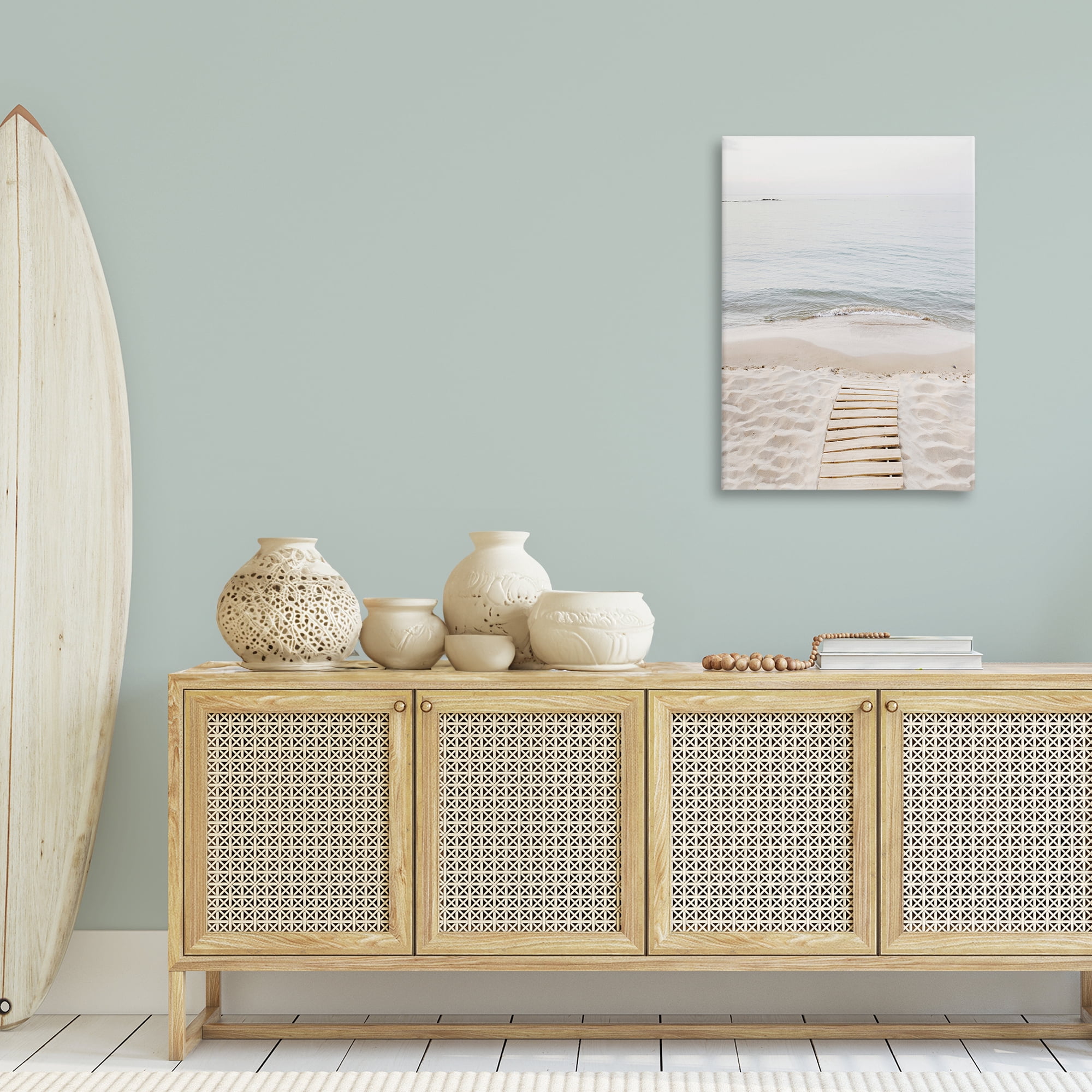 Stupell Industries Steps Toward Beach Shore Nautical & Beach Photography Wrapped Canvas Art Print Wall Art, 24 x 36