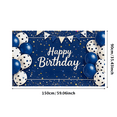 thumbnail image 3 of Blue Starry Background Happy Birthday Banner with Balloon Decorations Party Supplies Photography Props Birthday Party Decors Celebration Backdrop, 3 of 7