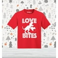 thumbnail image 2 of Shop4Ever T-Rex Love Bites Dinosaur Valentine's Day Toddler's Cotton T-Shirt 5T/6T Red, 2 of 6