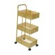 thumbnail image 1 of Carrito de Almacenamiento de 3 Niveles, Cestas de Malla, Carro Rodante para El Hogar, Dormitorio, Garaje, Baño Dorado mayimx carro rodante, 1 of 6