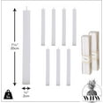 thumbnail image 2 of 8 White Taper Candles, 2 Boxed Sets of 4, Hand Dipped, Dripless, 7 Hours Burn Time, Marbled Matte Paraffin Wax, 7.75 Inches, 2 of 6