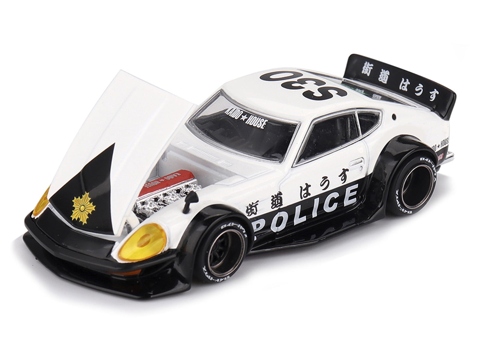 Nissan Fairlady Z RHD (Right Hand Drive) "Kaido GT Police" Black and White "Kaido House" 1/64 Diecast Model Car by Mini GT