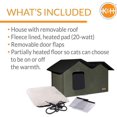 thumbnail image 3 of K&H Kitty House Extérieur Chauffant Extra-Wise Vert olive, 3 of 7