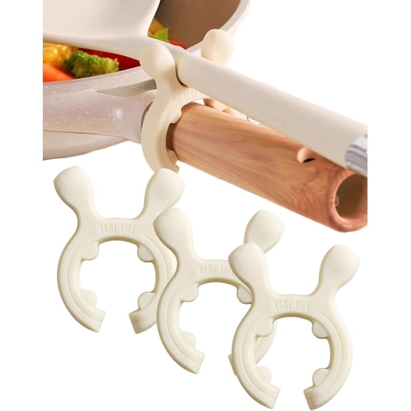 Multifunction Silicone Pot Handle Spatula Rack, Non-Slip Versatile Utensil Holder that Clips Directly Onto Your Pot Hhandle(White-3pcs)Z