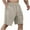 Beige, variant on ZQUUVOU Men's Casual Shorts Classic Fit Breathable Lightweight Solid Color Pocket Drawstring Shorts Olive Green