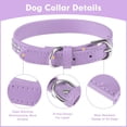 thumbnail image 2 of Real Split Leather Studded Pet Dog Collar 1Pack, 2 of 6