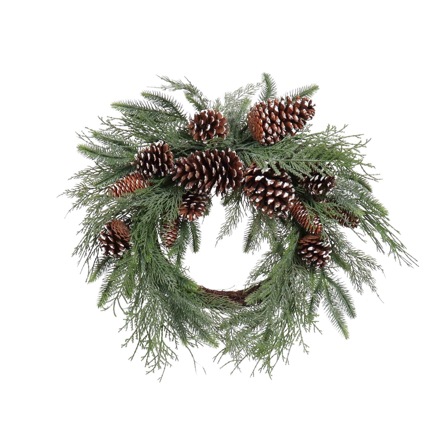 Holiday Time 26" Unlit Pinecone Christmas Wreath - Green