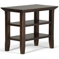 thumbnail image 2 of Acadian 14 inch Wide Solid Wood Transitional Narrow Side Table in Brunette Brown, 2 of 7