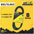 thumbnail image 2 of HERO® 5/8 inch x 86 inch Aramid Kevlar Lawn Mower Belt Replacement For Reference B83 5L860, 2 of 2