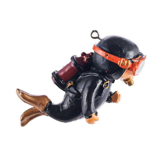 TRKIYQC Colgante Flotante de Buzo de Dibujos Animados, Decoraciones para Tanques de Peces de Acuario Tanque de Peces Lindo Decoración del hogar Accesorios para Mascotas 7 * 3 CM TRKIYQC casual