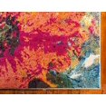 thumbnail image 5 of Unique Loom Estrella Collection Distressed, Floral, Abstract, Modern, Bright Colors Area Rug, 5 0 x 8 0 Rectangular, Multi/Blue, 5 of 5