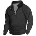 thumbnail image 1 of Men's Vintage High Neck Top Half Zip Sports Long Sleeve Sweater 3XL, 1 of 3