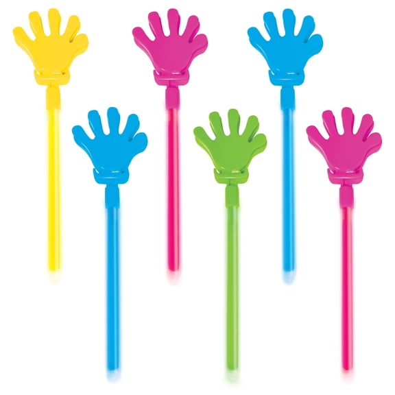 Multicolor Glow Clappers, 6 Count, Party Favors by Way To Celebrate