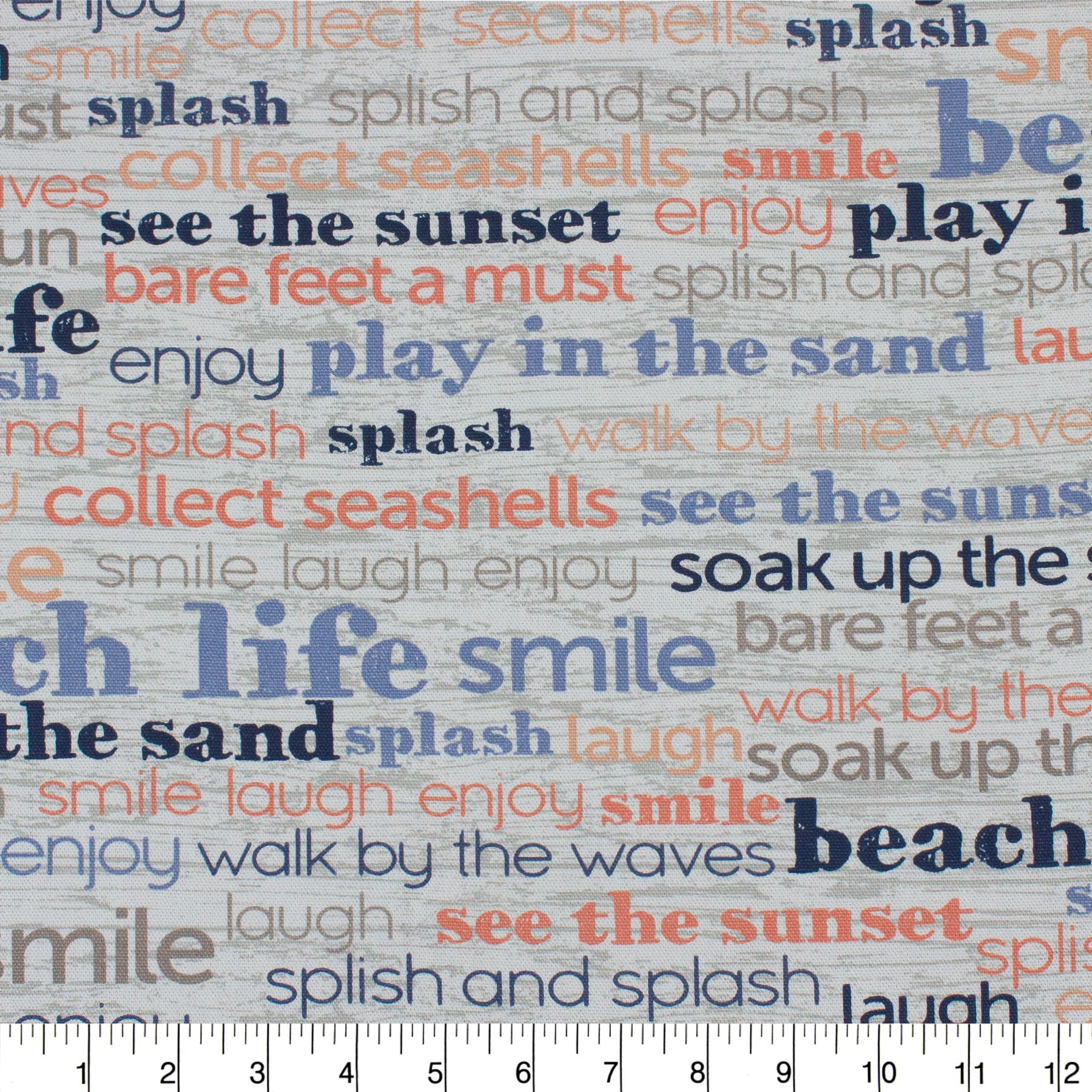 Better Homes & Gardens 100% Cotton Beach Life Multi, 2 Yard Precut Fabric