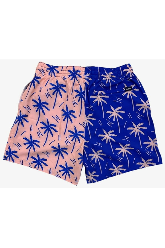 Men's Classic Swim Trunks 5.5" The Weekend Kings Lined Boardshorts (XX-Large, Blue/Pink Palms)