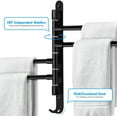 thumbnail image 2 of Swivel Towel Rack Swivel Wall Mounted Towel Rack With 4 Arms 180° Rotation Towel Bars With Hooks For Kitchen Balcony Bathroom, 2 of 5