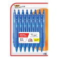 thumbnail image 1 of BIC Velocity Retractable Ball Pen, Medium Point, Blue Ink, 15-Count, Contoured Grip for Comfort and Control, 1 of 4