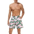 thumbnail image 2 of Family Matching Bathing Suits Leaves Print Swimsuits Swimwear Swim Pants Beach Trunks, 2 of 5