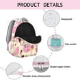 thumbnail image 4 of Pig Pattern Backpack for High School & College - Durable Waterproof Bookbag with Laptop Sleeve, Padded Shoulder Straps for Comfortable All-Day Wear, 4 of 6