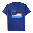 thumbnail image 5 of ORT Women's 4th of July Independence Day T-Shirt Summer USA Star Stripes Graphic Tee Tops(Z2-Blue,XL), 5 of 5
