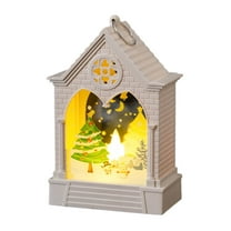 12" Christmas Snow Globe Lantern Angel with Music & Timer, USB Lined/Battery Operated Lighted Water Glittering Nativity Lantern for Christmas Festival Centerpiece Decoration Gifts – Angel