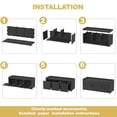 thumbnail image 6 of EasyUp Shoe Cabinet Waterproof UV-Resistant,Storage Bench Indoor Outdoor with Adjustable Shelves,for Entryway Bedroom,Hallway,Living Room(3 Door,Black), 6 of 7