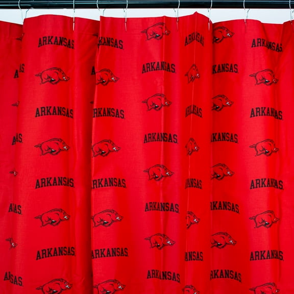 Arkansas Razorbacks Printed Shower Curtain Cover - 70" x 72"