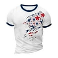 thumbnail image 5 of Men's Fashionable Independence Day Graphic Tee, Round Neck Short Sleeve Shirt with Soft Jersey Fabric ,Blue XL, 5 of 5