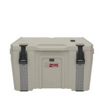 Rotomolded Hard Sided 96 Can Dual Function Cold/Hot Ice Chest Cooler for Camping and Outdoor, Tan, 50/80 Qt 2 Sizes in 1 by ZUBI COOLERS