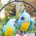 thumbnail image 4 of Two Parrot Parrot Statue Decor W/ Resin Figurine Animal DIY Miniature 1Pcs Blue, 4 of 8