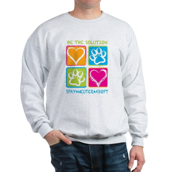 CafePress - Be The Solution Squares Sweatshirt - Crew Neck Sweatshirt