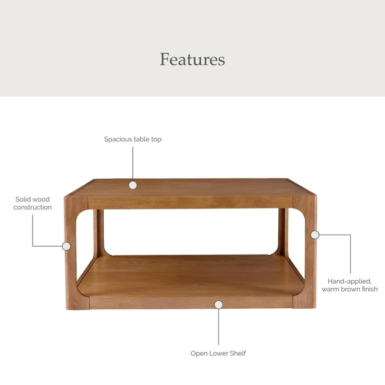 My Texas House Haven Coffee Table, Warm Brown