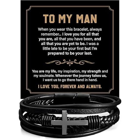 Cross Bracelet for Man, Romantic Gift for Man, Men Cross Bracelet, Cross Bracelet For Men, Men's Bracelet, Men's Bracelets, Birthday Gift For Boyfriend Husband