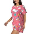 thumbnail image 2 of Lsque Yoga Unicorn Women's Short-Sleeved Pajama Set - 2 Piece Soft and Lightweight Sleepwear Set-3X-Large, 2 of 9