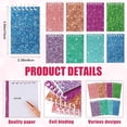 thumbnail image 3 of 16 Pcs Glitter Pens and Notebooks Glitter Pocket Notepad Mini Notebooks for Fancy Pens for Women Colorful Ballpoint Spiral Notepads for Back to Gifts(Classic Color), 3 of 5