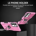 thumbnail image 2 of Compatible for Samsung Galaxy S22 Ultra Case with Kickstand & Slide Camera Cover, Built-in 360° Rotate Ring Stand Magnetic Car Military Grade Shockproof Phone Cover Case,Pink, 2 of 10