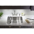 thumbnail image 4 of Kohler K-5409-Na Strive 29-Inch X 18-5/16-Inch Undermount Medium Singlebowl Kitchen Sink With Basin Rack Stainless Steel, 4 of 5