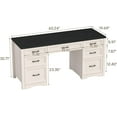 thumbnail image 2 of Vabches Farmhouse Executive Desk with 2 Large File Drawers and 5 Drawers, 60" Executive Desk, Workstation Table for Study, 2 of 8