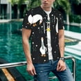 thumbnail image 6 of Lsque Fashionable Goose Pattern Mens Polo Golf Shirts Funny Graphics Shorts Sleeve Button Shirts Baseball T-shirt-3X-Large, 6 of 7
