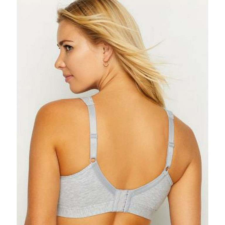 Playtex 18 Hour Ultimate Lift and Support Cotton Stretch Wireless Bra Grey  Heather 36B Women's