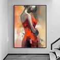 thumbnail image 3 of Original background beautiful girl oil painting canvas large wall brown figure wall art custom painting bedroom wall decoration handmade gift,102*152cm (60*40) inches, unstretched frameless, 3 of 5