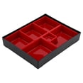 thumbnail image 6 of Bento Tek Rectangle Black and Red Large Japanese Style Bento Box - 6 Compartments - 12 1/4" x 9 3/4" x 2 1/4" - 1 count box, 6 of 11