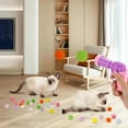thumbnail image 7 of Qweryboo Cat Ball Launcher, 100Pcs Cat Toy Balls and 3 Pinballs, Silent Plush Elastic Cat Ball Toy, Interactive Cat Toys for Indoor Cats Kitten Toys(Purple1), 7 of 7